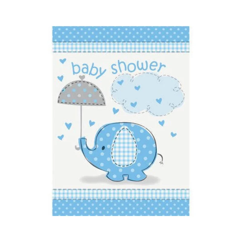 Elephant Blau Einladung | 8 Stück