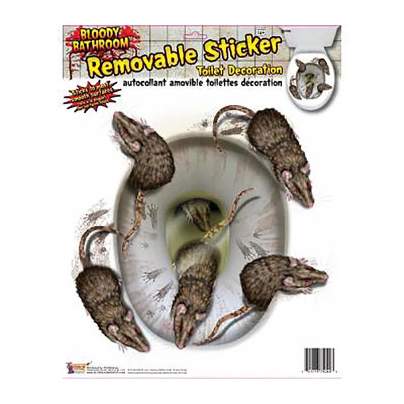 Toilettenaufkleber Ratten gruselige Halloween Dekoration