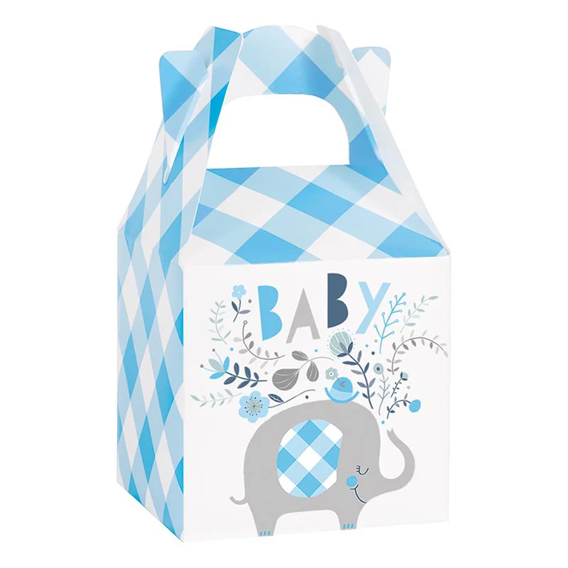 Elefant Floral Geschenkbox 8 Stück | Blau