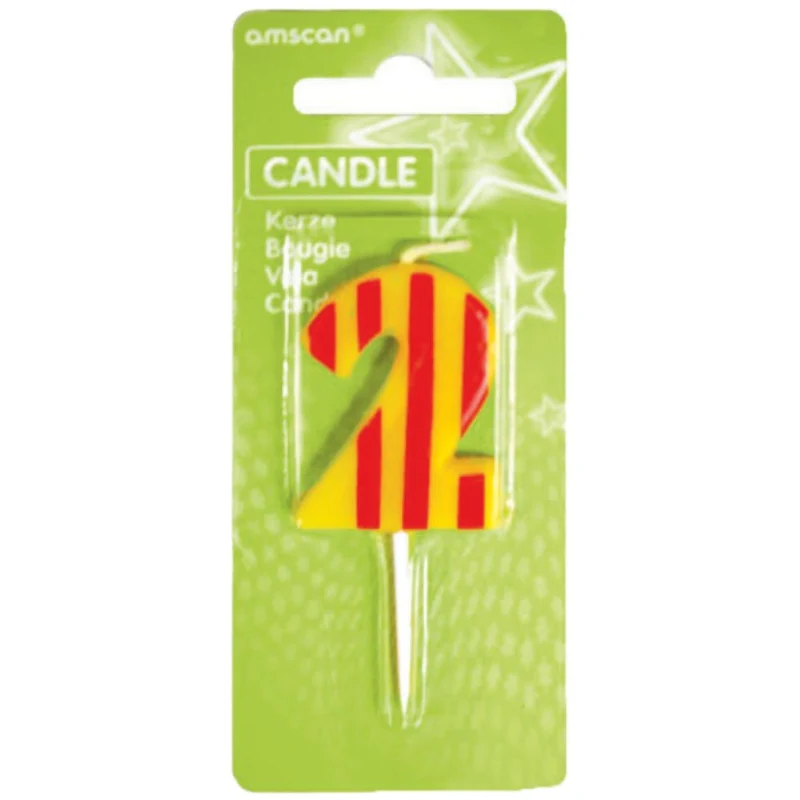 Zahlenkerze Picker Dots&Stripes 2