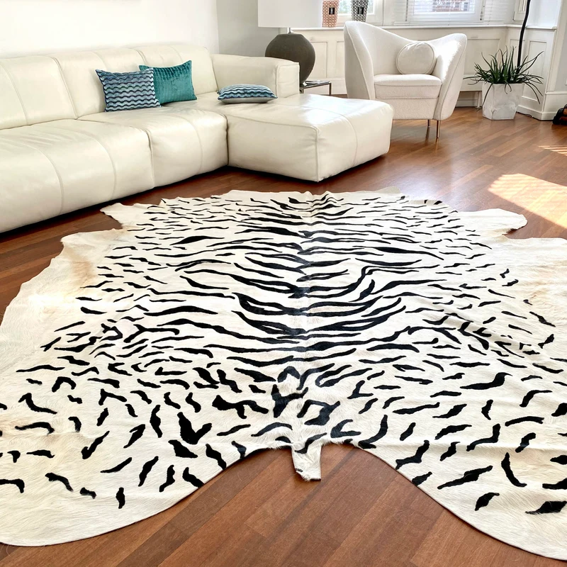 Kuhfell Teppich TIGER Naturel
