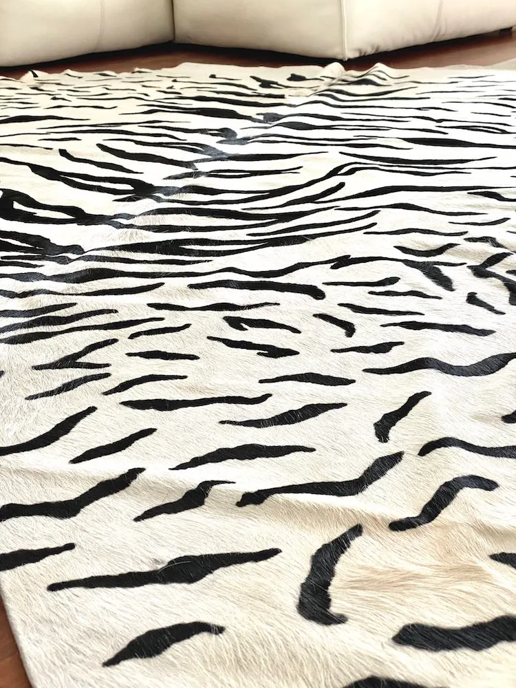 Kuhfell Teppich TIGER Naturel