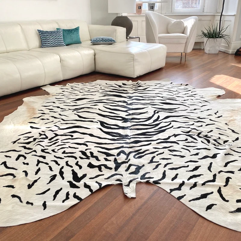 Kuhfell Teppich TIGER Naturel