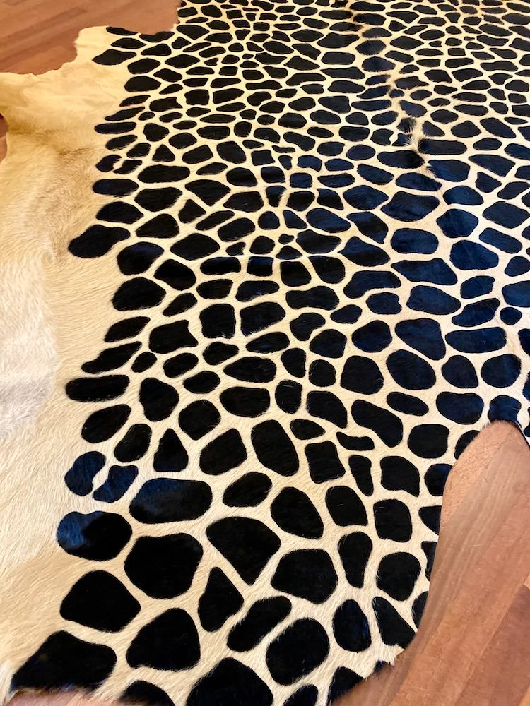Kuhfell Teppich 'GIRAFFE' Champagner