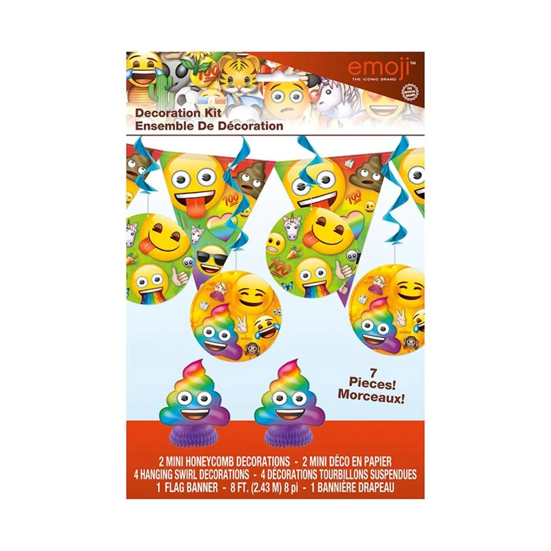 Dekoset Emoji Regenbogen 7tlg.