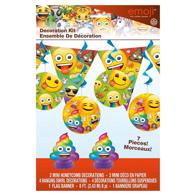 Dekoset Emoji Regenbogen 7tlg.