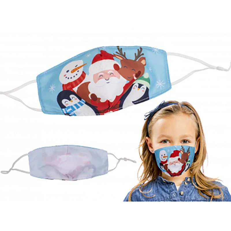 Maske Mund-Nasen-Schutz Kinder Jungle Bells 1Stk.