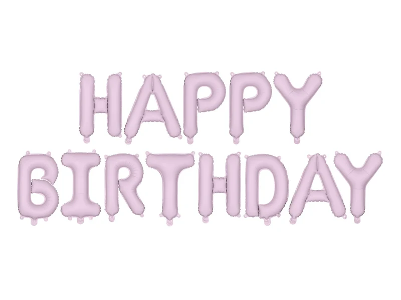 Ballongirlande "HAPPY BIRTHDAY" 340x35cm | Lila