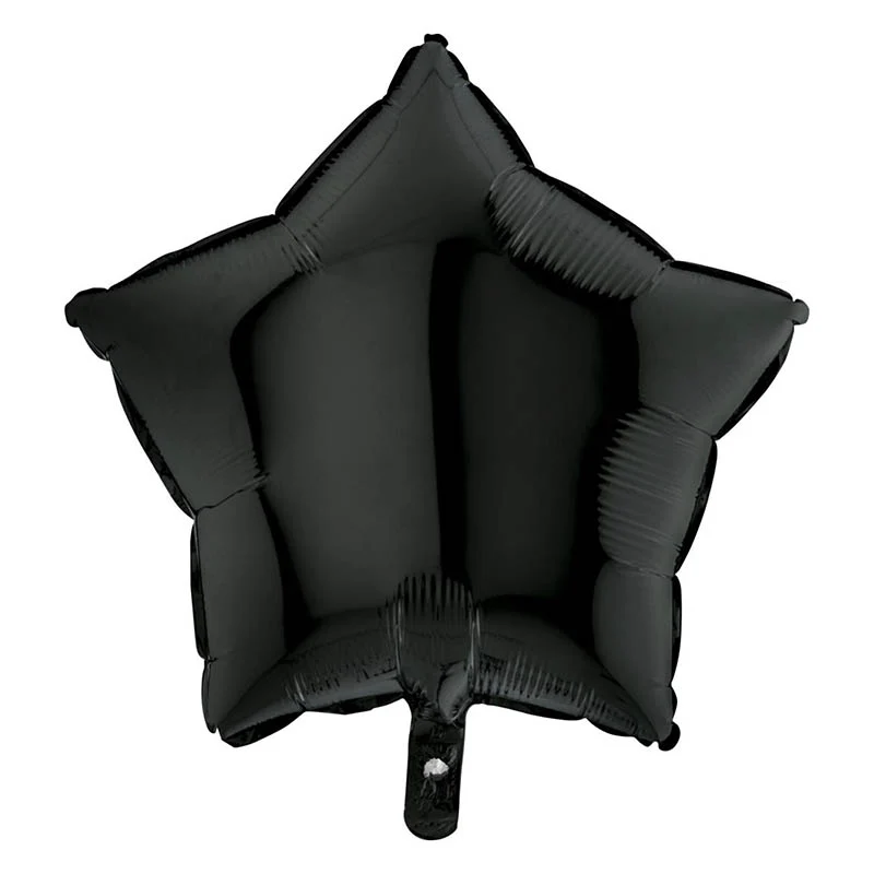 18"/Ø46cm Stern Folienballon Uni| Schwarz