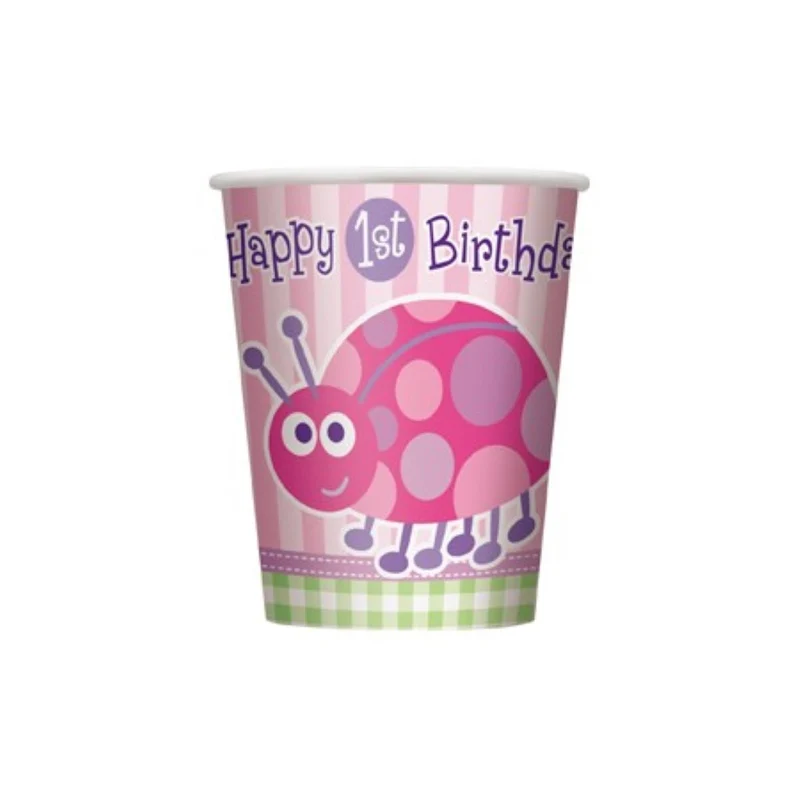 Pappbecher Marienkäfer 1St HB 266ml./8St.