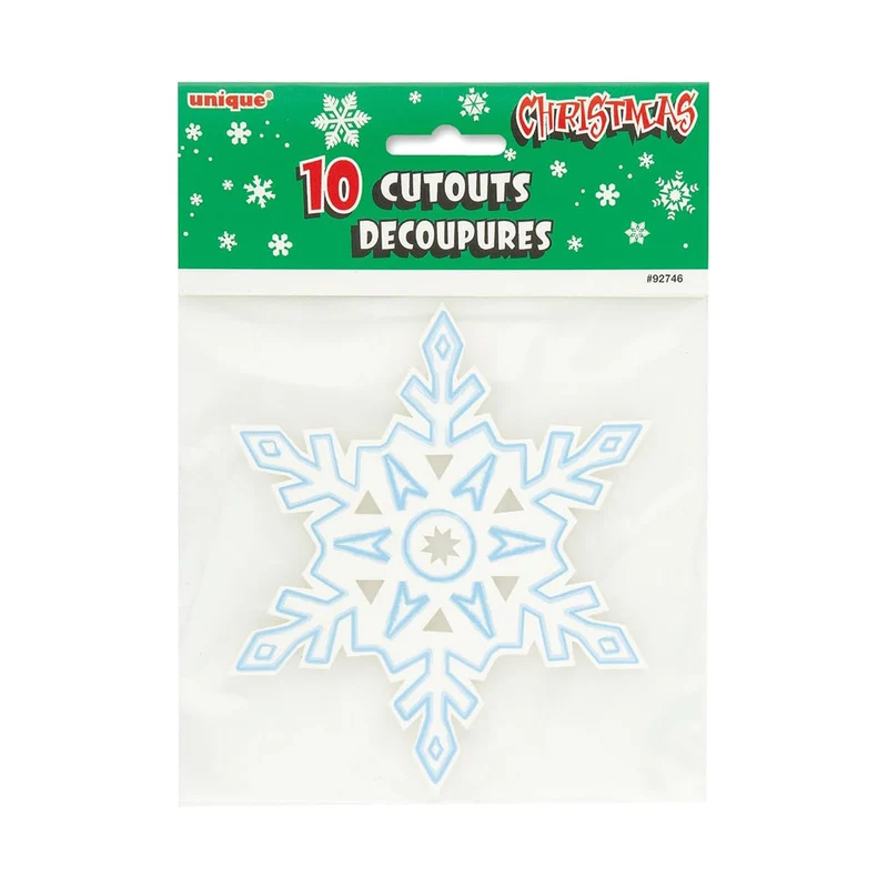 CutOut Weihnachten Schneeflocke 10St.