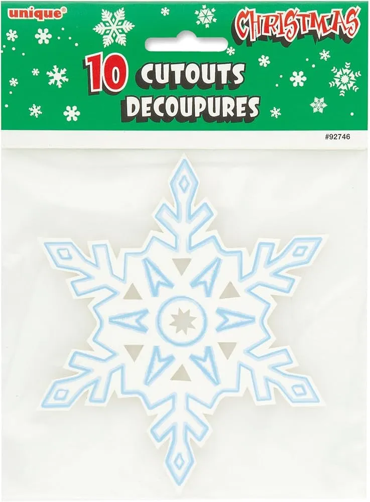 CutOut Weihnachten Schneeflocke 10St.