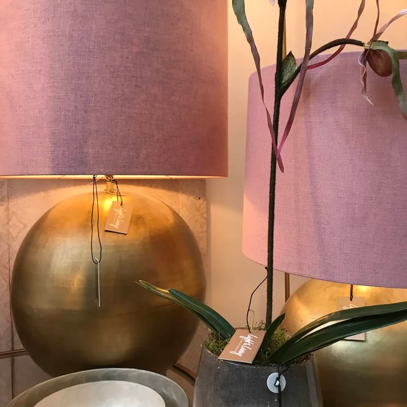 Tischlampe STRADO Bronze Rosa Höhe 60 cm