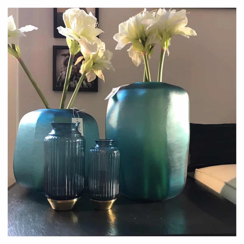 Vase JANEIRO Blau Ø13,5x27cm