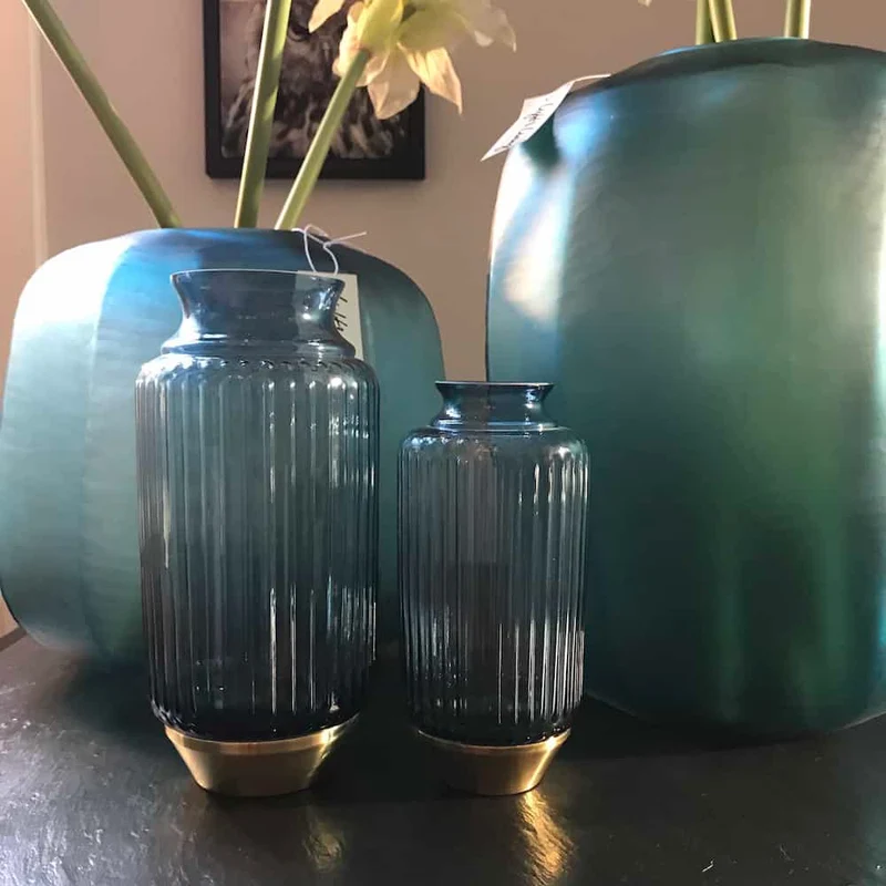 Vase JANEIRO Blau Ø13,5x27cm
