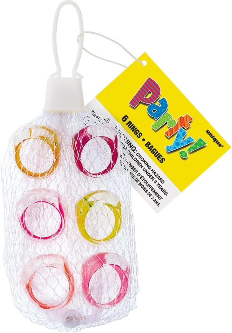 Favour Pack Fingerring bunt 6 Stk. im Netz