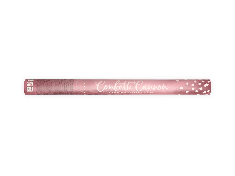 Konfettishooter Herzen Rosegold 60cm