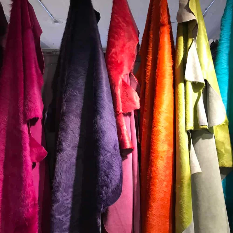 Kuhfell Teppich Tricolor-Fuchsia-Pink