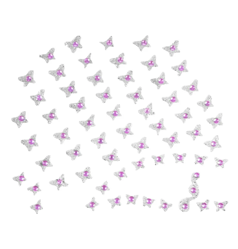 Glitzer Sticker für Gesicht und Haar | Lila - Selbstklebende Glitzersteine