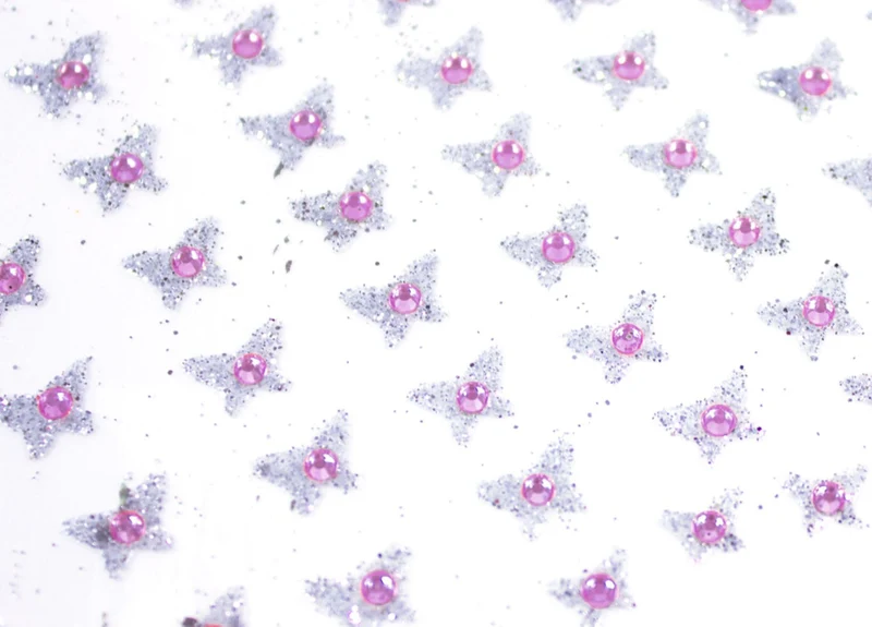 Glitzer Sticker für Gesicht und Haar | Lila - Selbstklebende Glitzersteine