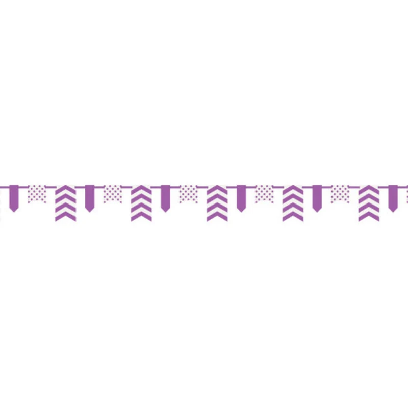 Banner DOTS & STRIPES & Chevron Lila