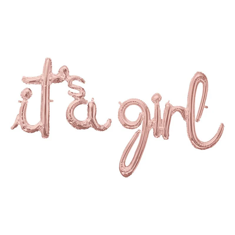 14"/Ø36cm Ballongirlande "It's a Girl" 68 x 50cm Babyparty Dekoration für Mädchen