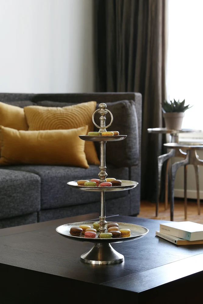 Etagere ODDA silber Ø30x50 cm