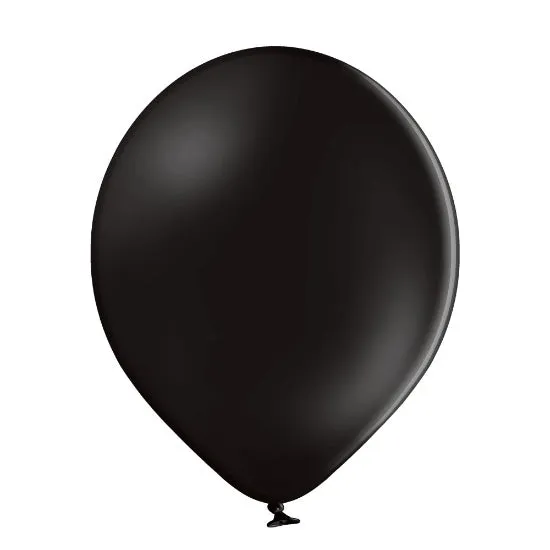 25 Stk. Luftballon Uni Pastell Ø 30cm | Schwarz