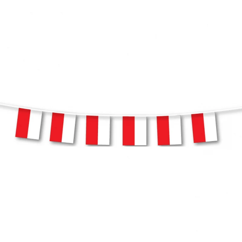 Fahnenkette Rot-Weiss 7m