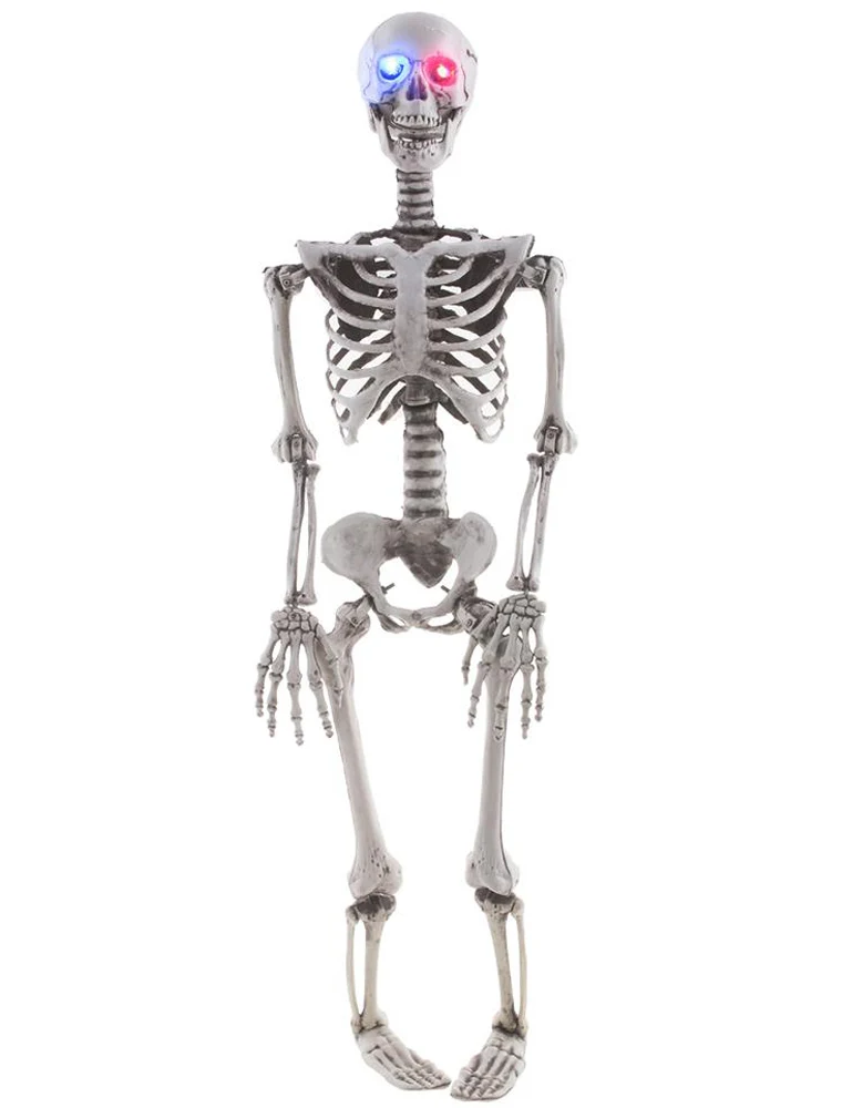 Geister Skelett mit Licht - 89 cm | Halloween Totenkopf Figur Hänge Dekoration