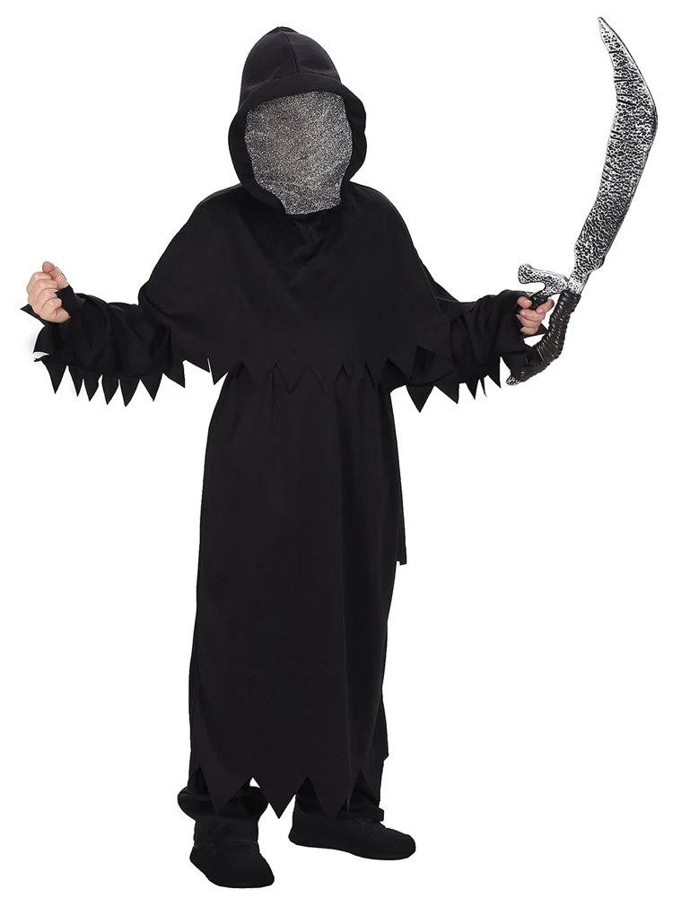 Halloween Kostüm "Black Ghost" für Kinder - 3-tlg. | Schwarz