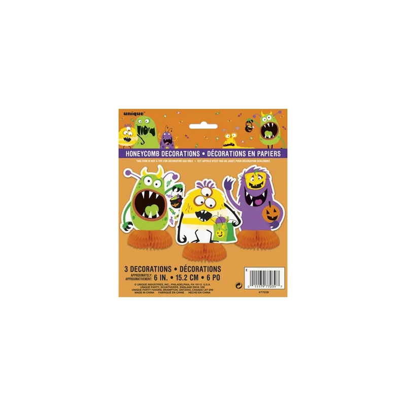 Tischaufsteller Silly Halloween Monsters 3Stk.