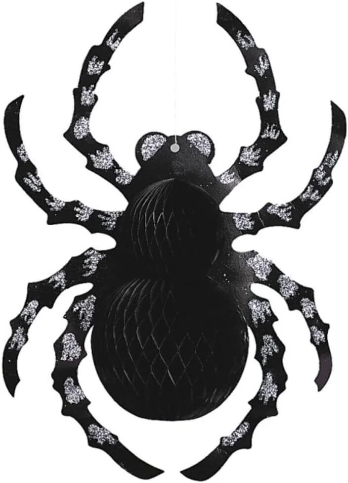 Hängedeko Karton Spinnen Glitter ca. 35cm