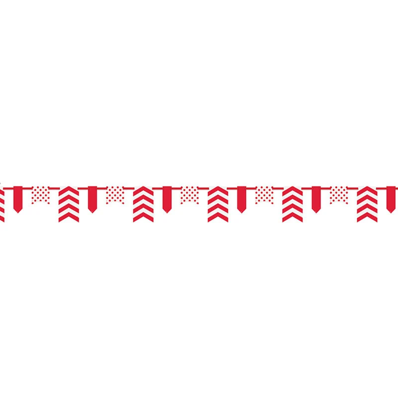 Banner DOTS & STRIPES & Chevron rot