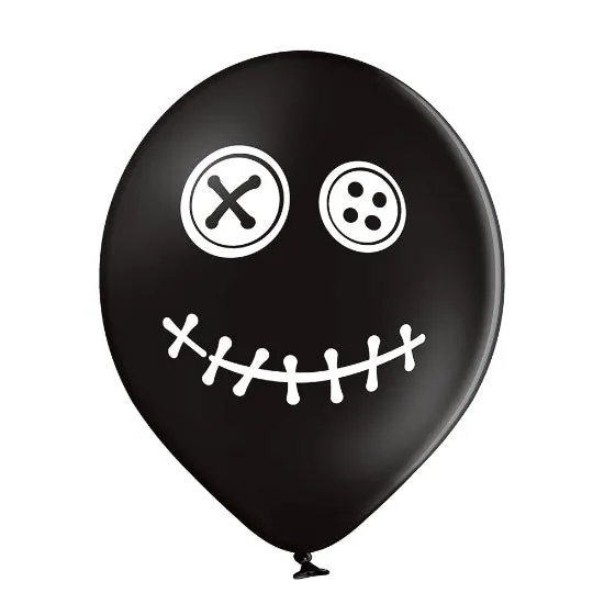 Luftballon Ø30cm "Voodoo Puppe" | 6 Stk. - Mix