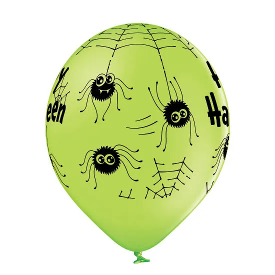 Luftballon Ø30cm "Spinnen" | 6 Stk. - Orange Mix