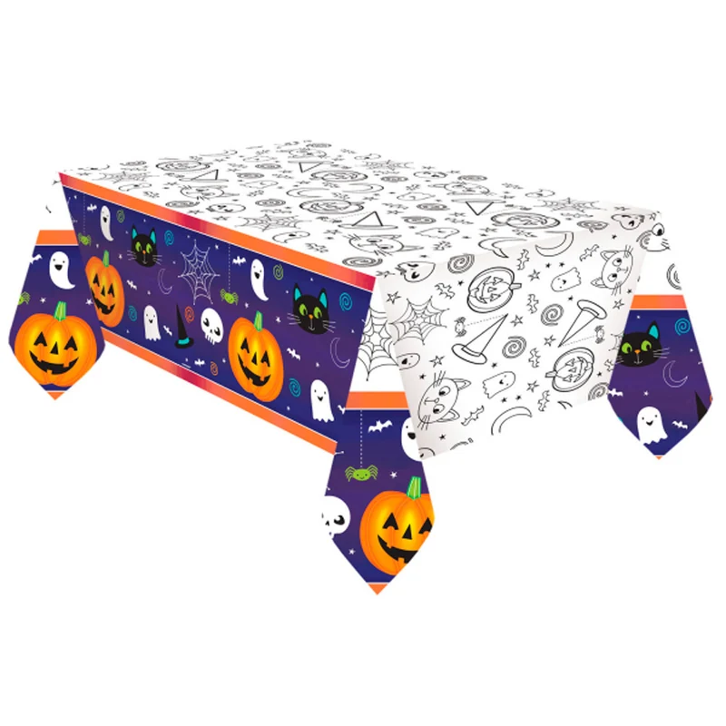 Happy Halloween Tischdecke aus Papier - 120 x 180 cm | Party Tisch Dekoration