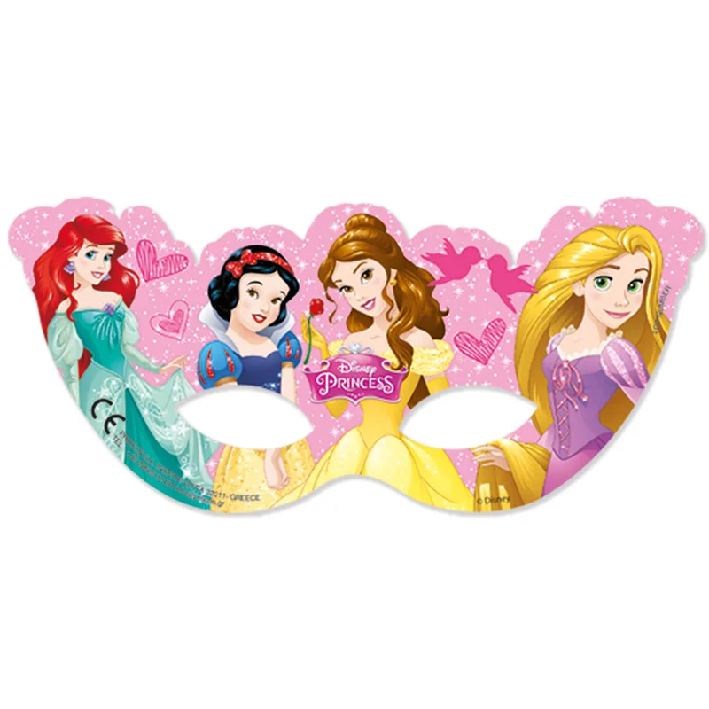 Maske Pappe Disney Prinzessinen | 6 Stück