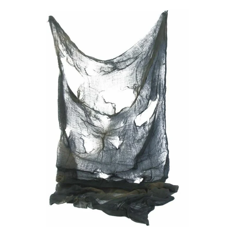 Stofftuch Halloween 183x76cm Schwarz, Grau sort