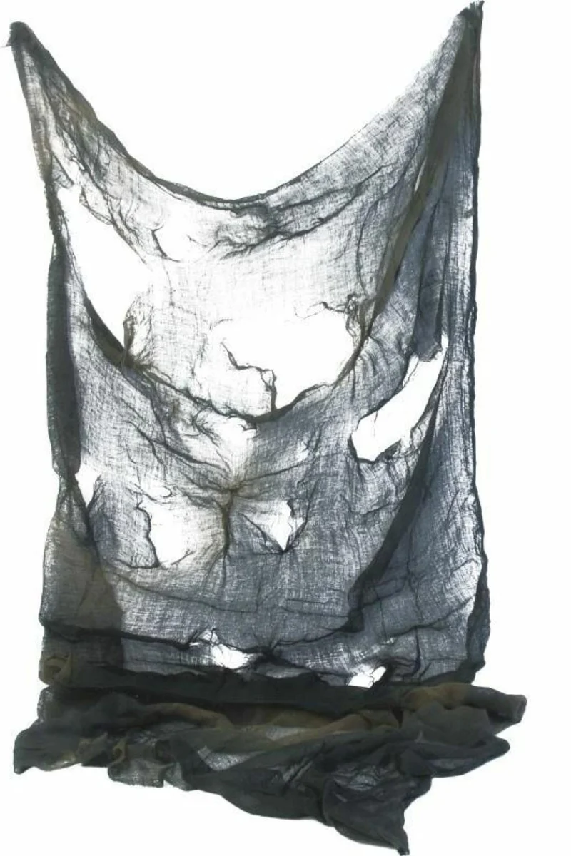 Stofftuch Halloween 183x76cm Schwarz, Grau sort