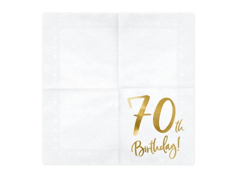 Servietten "Birthday Gold" 20Stk./33x33cm | #70
