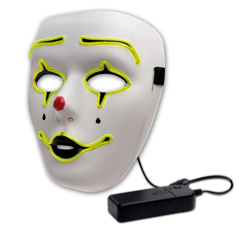 Maske LED Weiß/Neongelb