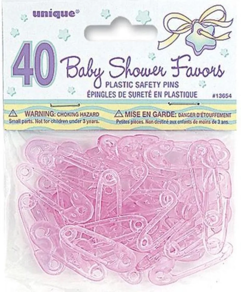 Favours Sicherheitsnadel mini pink 40Stk