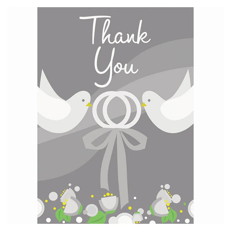 Karten Thank You 8St Silver Wedding