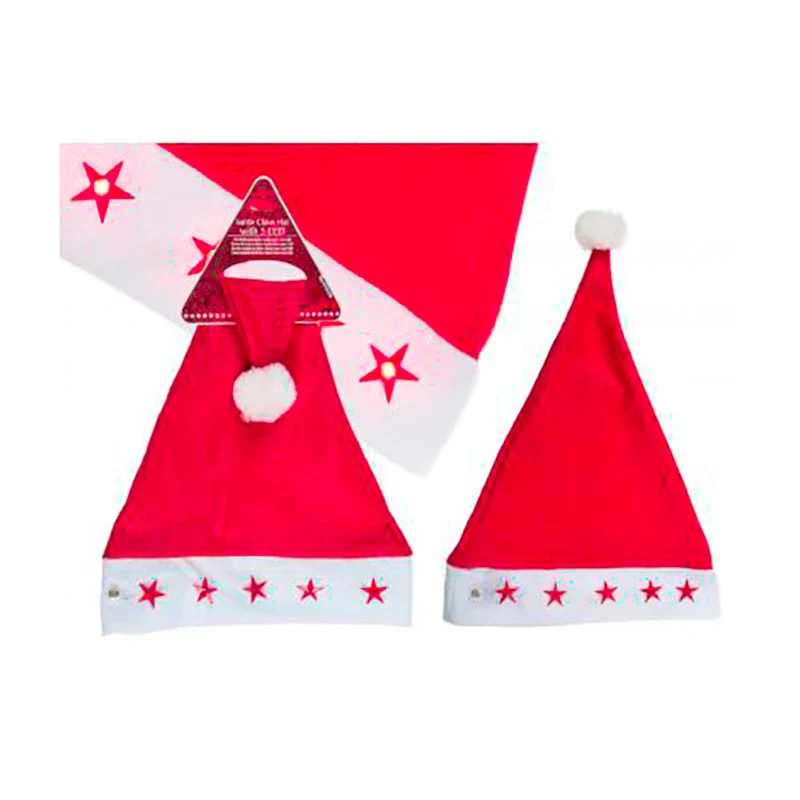 Mütze Weihnachten mit 5 LEDs inkl. Batterien