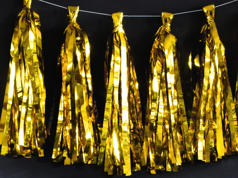 Girlande Quasten Gold | 12Stk./200cm