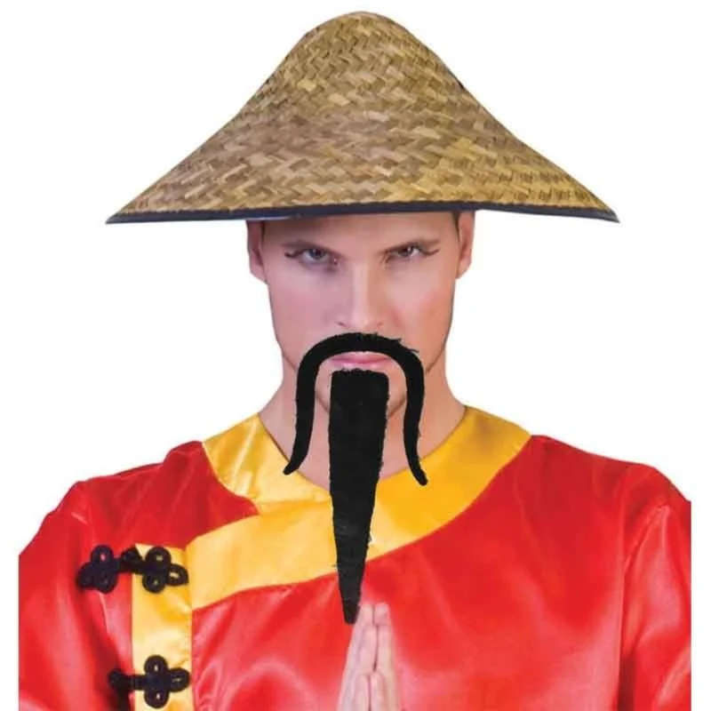 Schnurrbart Chinese China | Schwarz