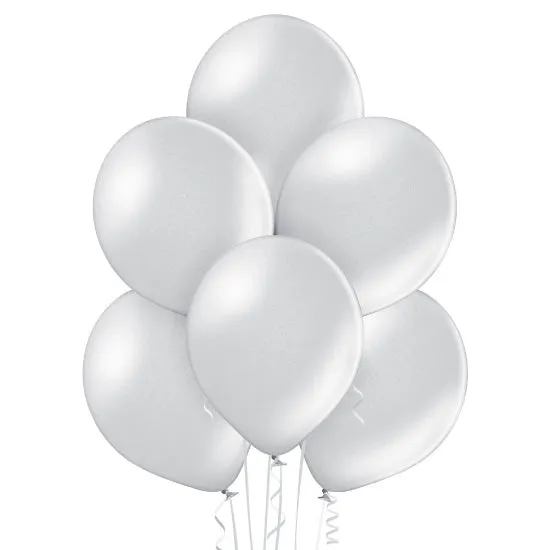 25 Stk. Luftballon Uni Metallic Ø 30cm | Silber #061
