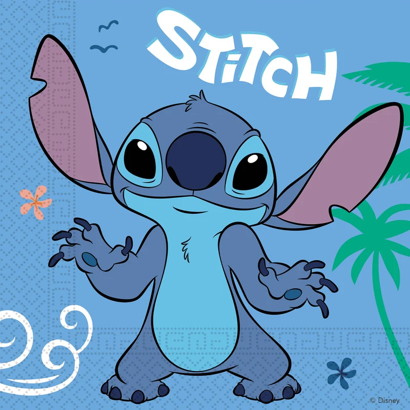 Servietten Stitch & Angel 33x33 cm | 20 Stück