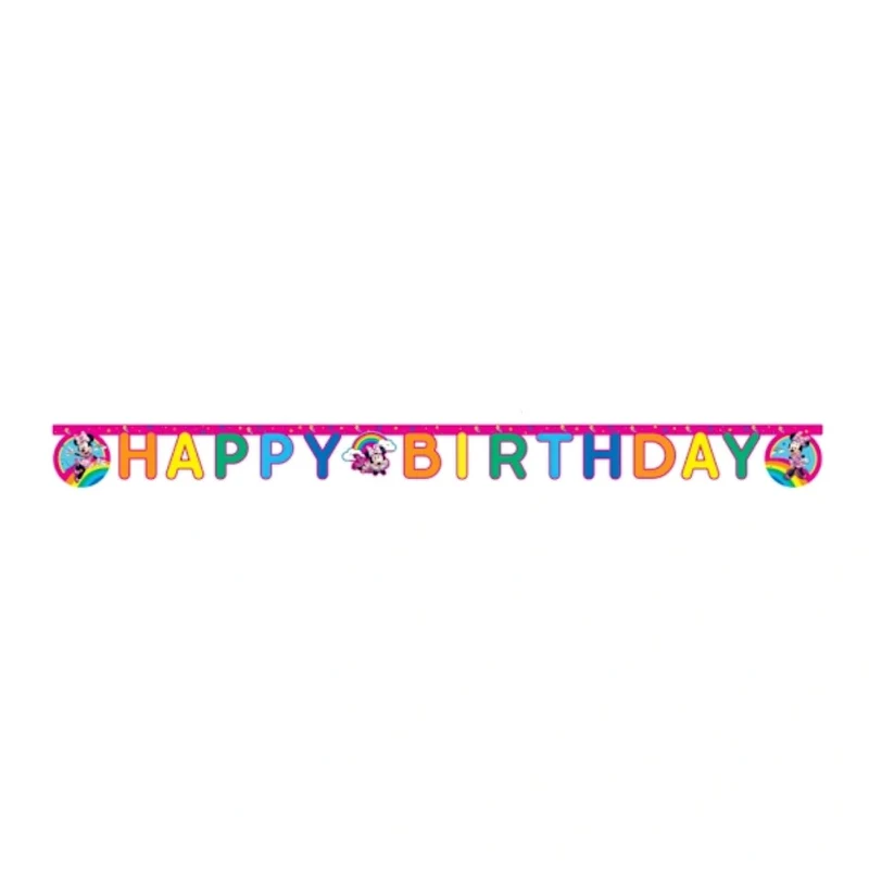"Minnie Rainbow Make Me Smile" Partydeko Artikel